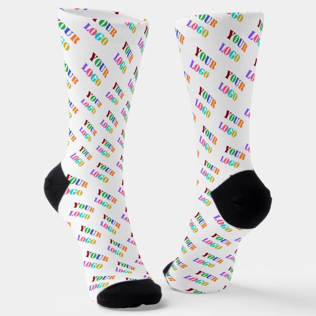 Branded Promotional Business Logo Socks Example (Angled)