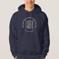 Branded QR Code and Text Business Hoodie Template