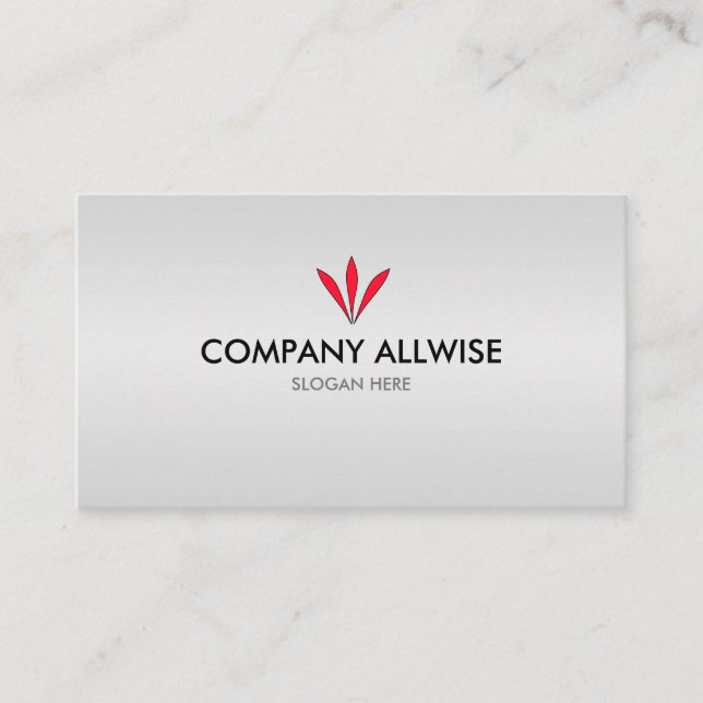 Branded Silver Grey Gradient Business Card (Front)