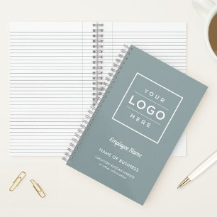 Branded Slate Grey Business Logo Notebook