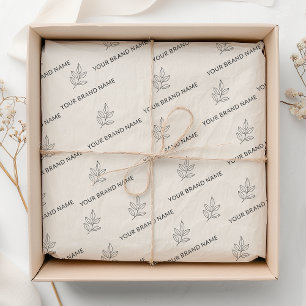 Branded Small Business Minimalist Cream Tissue Paper