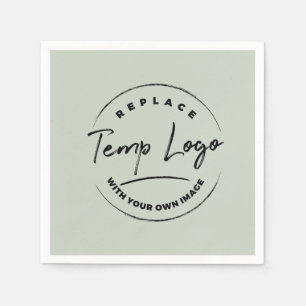 Branded w/ Your Corporate Logo or Image Sage Green Napkin
