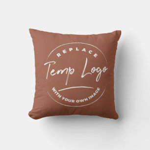 Branded with Your Corporate Logo on Terracotta Cushion