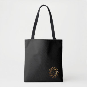 Branded with Your Gold Corporate Logo or Graphic Tote Bag