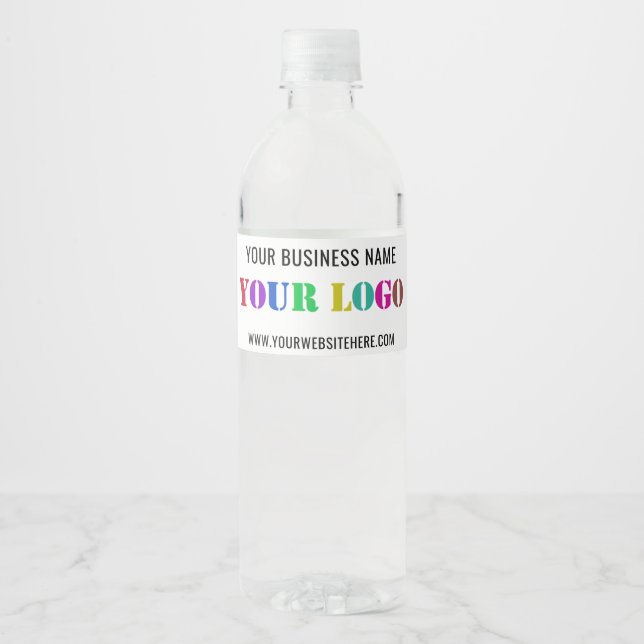 Branded Your Business Logo Bottle Labels Example (Front)
