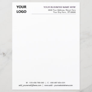 Branded Your Business Logo Text Letterhead Example