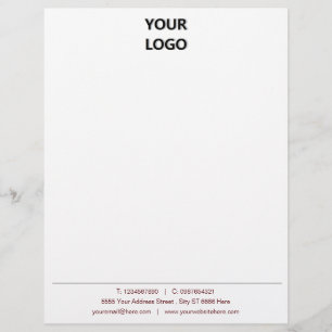 Branded Your Business Logo Text Letterhead Example
