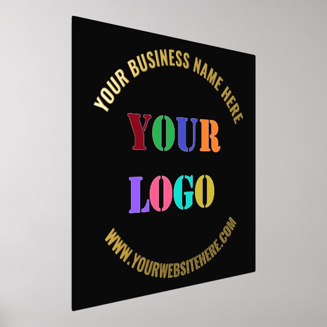 Branded Your Company Logo Text Foil Prints Example (Laydown)