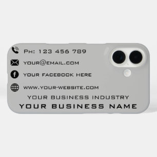 Branded Your Company Name Text Info iPhone Case