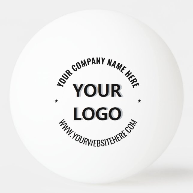 Branded Your Logo and Text Ping Pong Balls Example (Back)