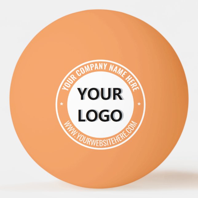Branded Your Logo and Text Ping Pong Balls Example (Front)