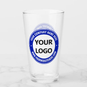Branded Your Logo Glass Example with Custom Text