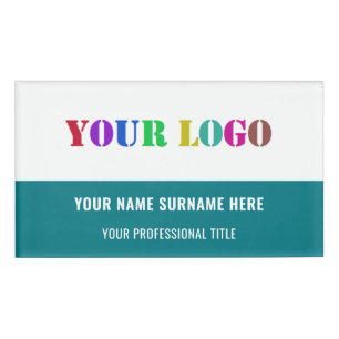 Branded Your Logo Info Busines Name Tag Template