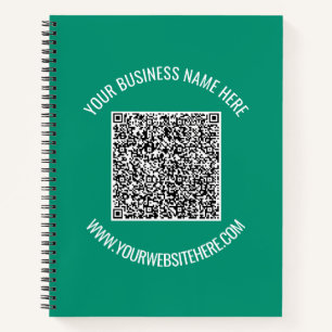 Branded Your QR Code Business Notebook Example