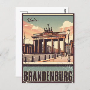 Brandenburg Gate -berlin gate, berlin Holiday trip Postcard