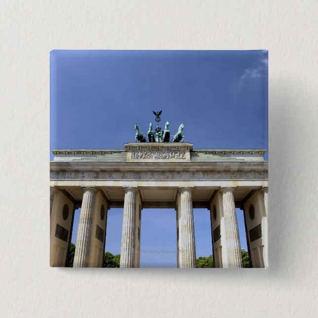 Brandenburg Gate, Berlin, Germany 15 Cm Square Badge (Front)