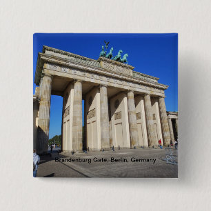 Brandenburg Gate, Berlin, Germany 15 Cm Square Badge