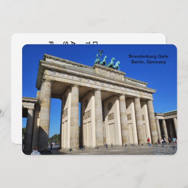 Brandenburg Gate, Berlin, Germany Invitation (Front/Back)