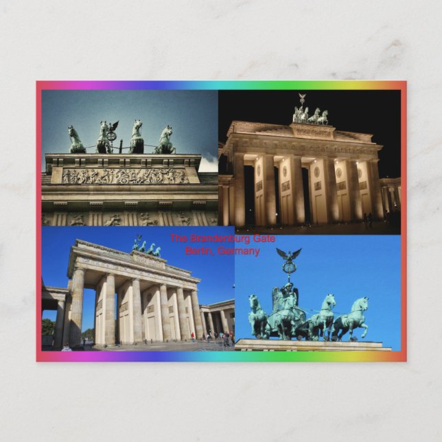 Brandenburg Gate, Berlin, Germany Montage Postcard (Front)