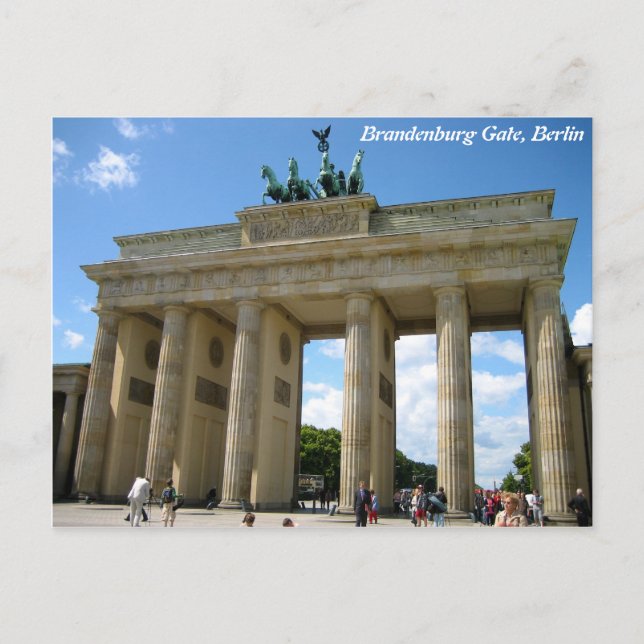 Brandenburg Gate, Berlin Postcard (Front)