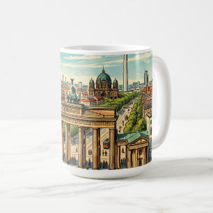 Brandenburg Gate Berlin Travel Art Vintage Coffee Mug