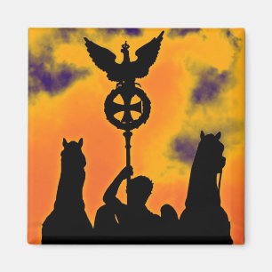 Brandenburg Gate Chariot, Berlin, Germany (bg2b) Magnet
