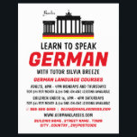 Brandenburg Gate, German Language Course Advert Flyer<br><div class="desc">Brandenburg Gate,  German Language Course Advertising Flyers By The Business Card Store.</div>