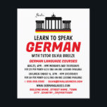 Brandenburg Gate, German Language Course Advert Flyer<br><div class="desc">Brandenburg Gate,  German Language Course Advertising Flyers By The Business Card Store.</div>