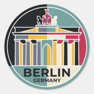 Brandenburg Gate Germany Classic Round Sticker