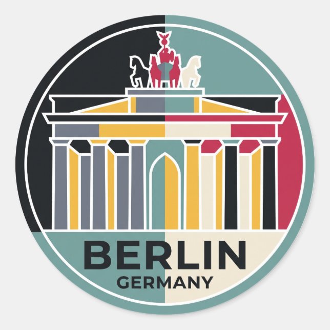 Brandenburg Gate Germany Classic Round Sticker (Front)