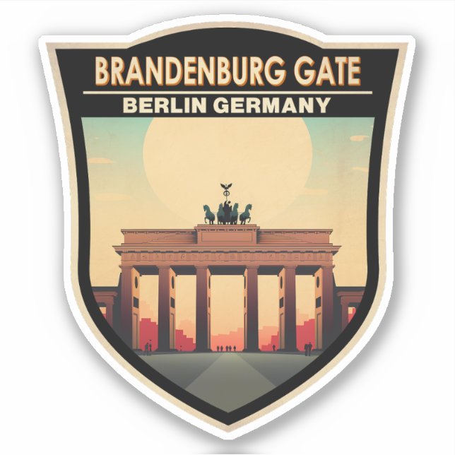 Brandenburg Gate Germany Travel Art Vintage (Front)