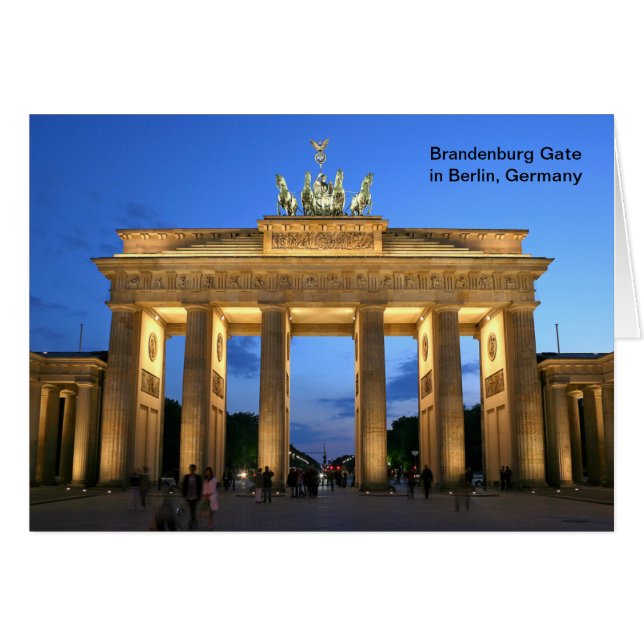Brandenburg Gate in Berlin, Germany at Night (Front Horizontal)