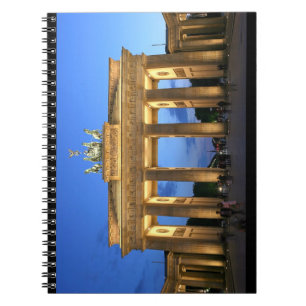 brandenburg gate night spiral notebook