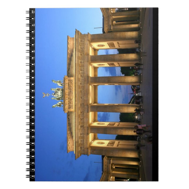 brandenburg gate night spiral notebook (Front)
