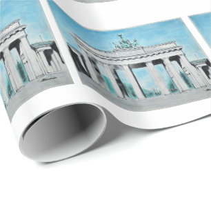 Brandenburg Gate Sketch Wrapping Paper