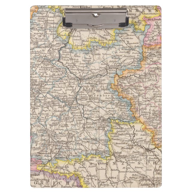 Brandenburg, Posen Atlas Map Clipboard (Front)