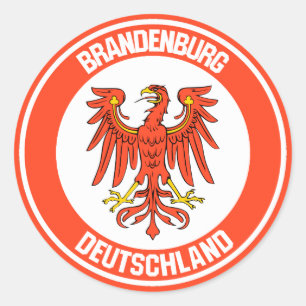 Brandenburg Round Emblem Classic Round Sticker