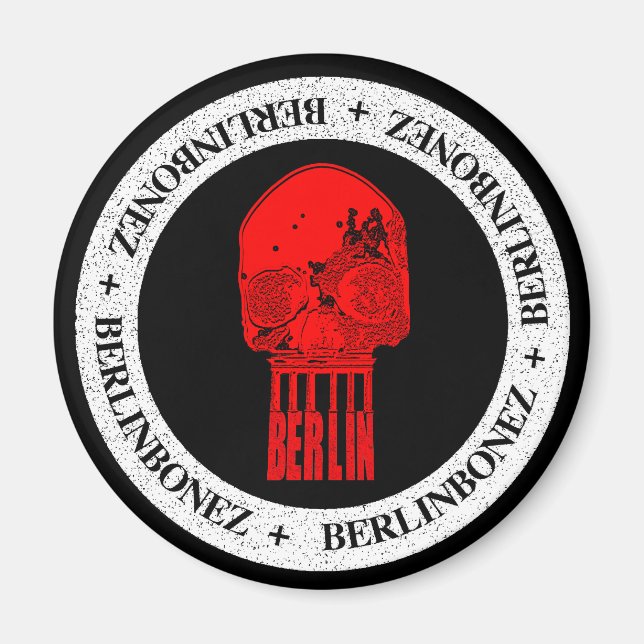 BrandenBurgSkull Fridge Magnet (Front)