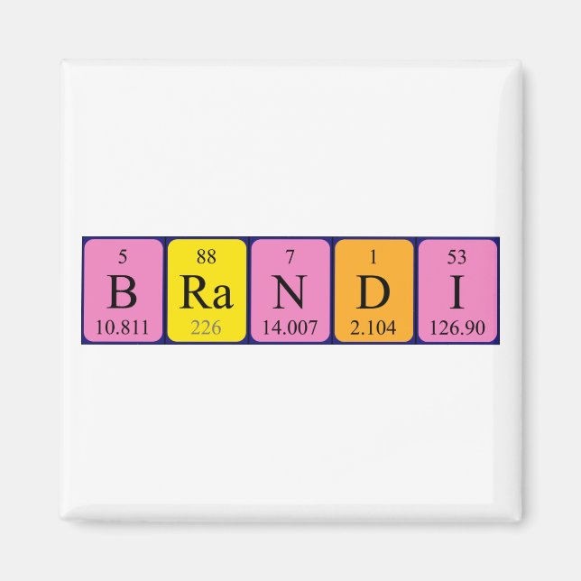 Brandi periodic table name magnet (Front)