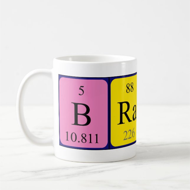 Brandin periodic table name mug (Left)
