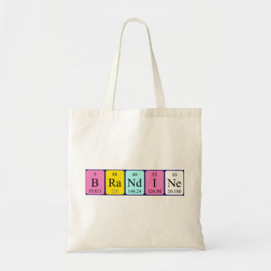 Brandine periodic table name tote bag