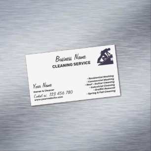 Branding For Pressure Cleaning Business Magnetic Business Card