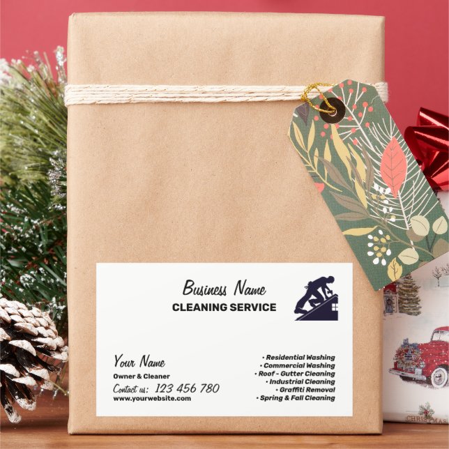 Branding For Pressure Washing Cleaning Business Rectangular Sticker (Holiday)