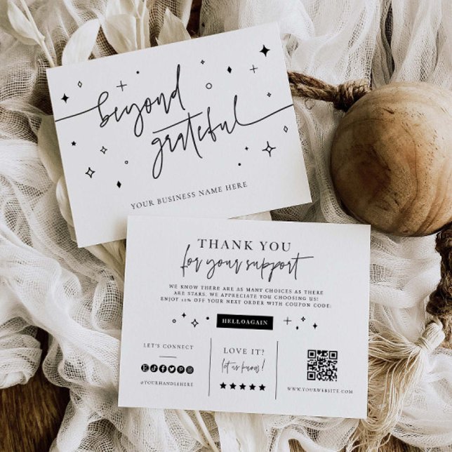 Branding Small Business Shop Thank you Coupon Card (Creator Uploaded)