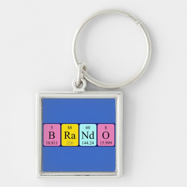Brando periodic table name keyring (Front)