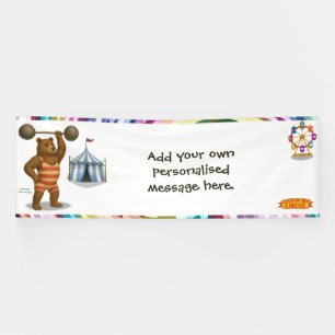 Brandon, circus strong-bear banner