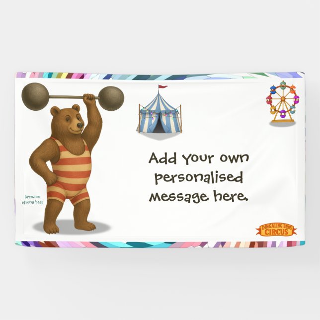 Brandon, circus strong bear banner (Horizontal)