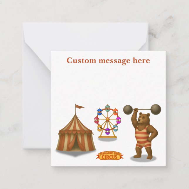 Brandon, circus strong-bear card (Front)