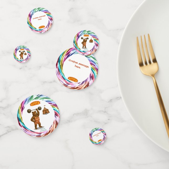Brandon, circus strong-bear confetti (Group)