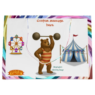 Brandon, circus strong-bear large gift bag